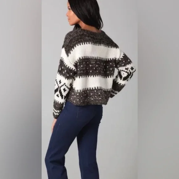 Free People Fair Isle Cropped Sweater - Picture 3 of 10